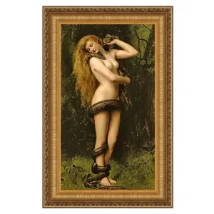 Lilith Framed Canvas Replica Painting: Grande