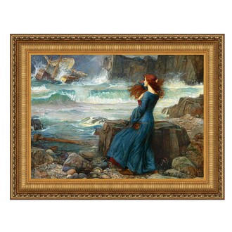 Miranda the Tempest Framed Canvas Replica Painting: Medium