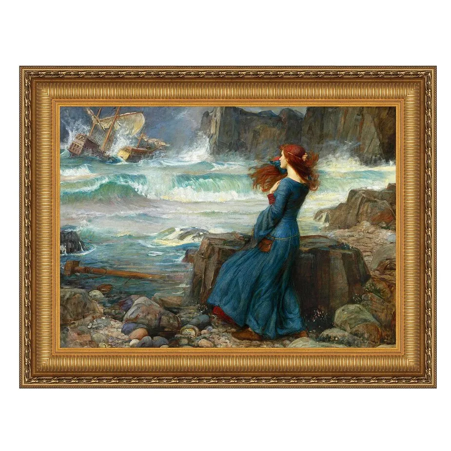 Miranda the Tempest Framed Canvas Replica Painting: Medium