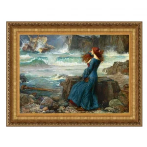 Miranda the Tempest Framed Canvas Replica Painting: Large