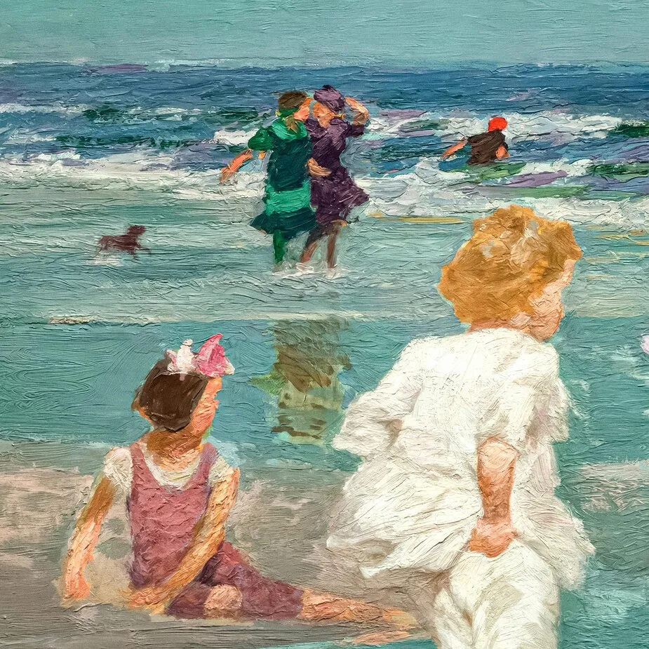 A Holiday Framed Canvas Replica Painting: Medium