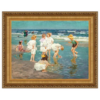 A Holiday Framed Canvas Replica Painting: Medium