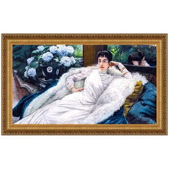Portrait of Clotilde Briatte Framed Canvas Replica Painting: Grande