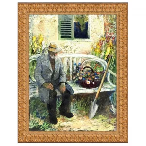 The Old Gardener Framed Canvas Replica Painting: Medium