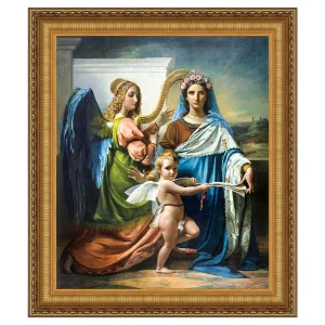 Saint Cecilia of Rome Framed Canvas Replica Painting: Medium