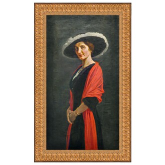 Portrait of Helene Rumpf Framed Canvas Replica Painting: Small