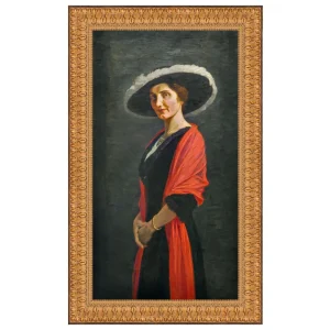 Portrait of Helene Rumpf Framed Canvas Replica Painting: Large