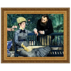 In the Conservatory Framed Canvas Replica Painting: Medium