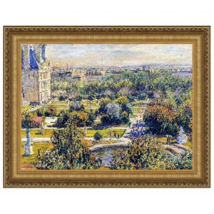 View of the Tuileries Garden Framed Canvas Replica Painting: Grande