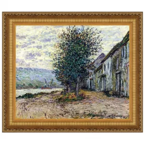 Banks of the Seine Framed Canvas Replica Painting: Grande