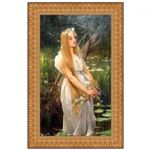 Ophelia Framed Canvas Replica Painting: Large