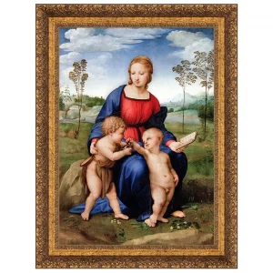 Madonna of the Goldfinch Framed Canvas Replica Painting: Medium