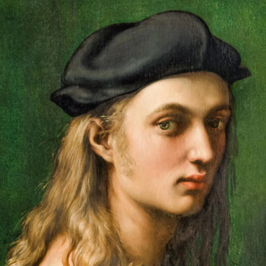Portrait of Bindo Altoviti Framed Canvas Replica Painting: Small