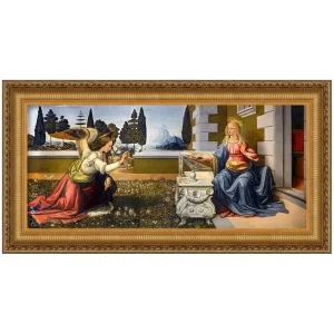The Annunciation Framed Canvas Replica Painting: Small