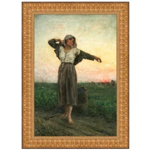 The Tired Gleaner Framed Canvas Replica Painting: Grande