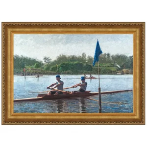 Biglin Brothers Turning the Stake Framed Canvas Replica Painting: Grande