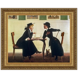 Some Little Talk of Me and Thee Framed Canvas Replica Painting: Small