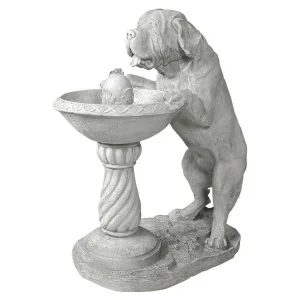 Quenching a Big Thirst Sculptural Dog Fountain