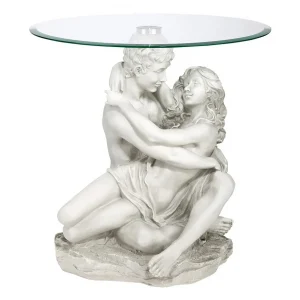 Lovers in the Arms of Romance Glass-Topped Sculptural Table