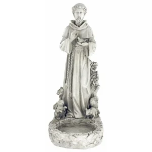 Saint Francis Garden Reflection Pool Birdbath Statue