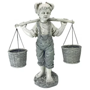 Flowers for Felicity Little Girl Garden Statue: Medium