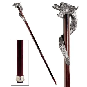 The Padrone Collection: Staff of Saint George Pewter Walking Stick