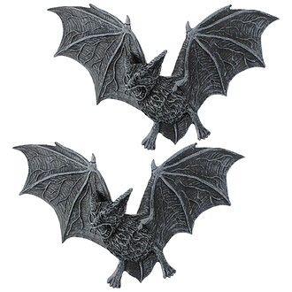 The Vampire Bats of Castle Barbarosa Wall Sculptures: Set of Two Medium