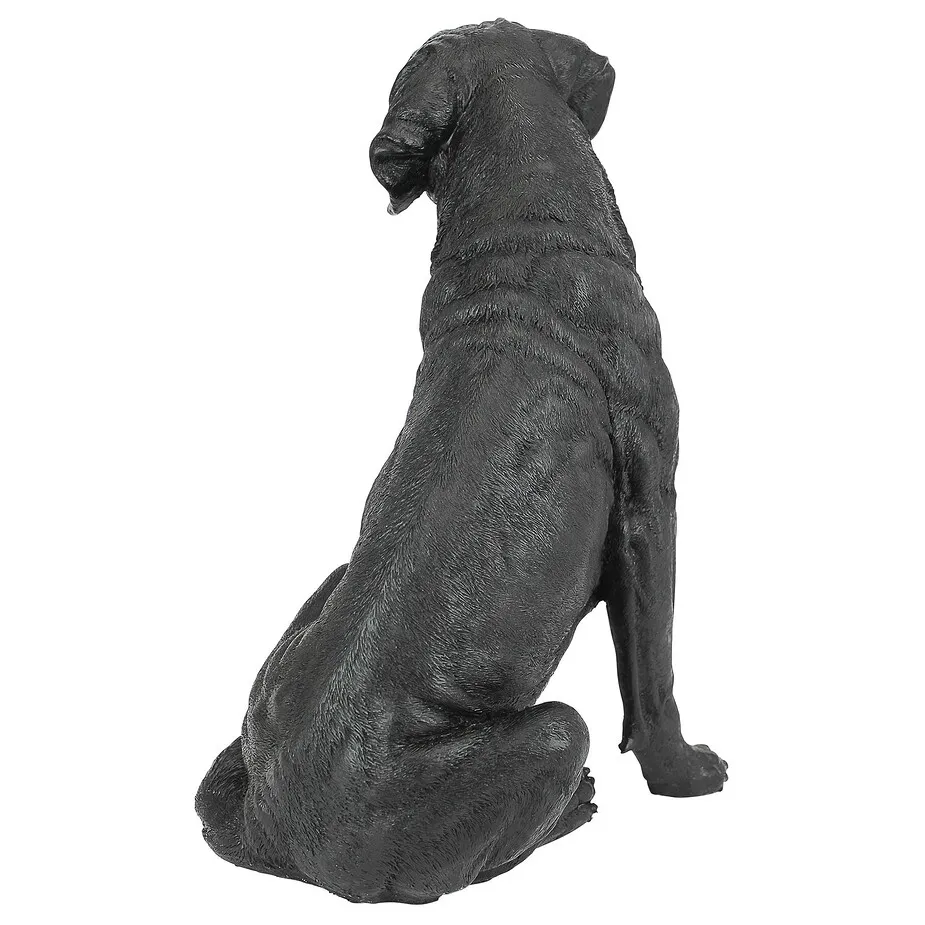 Black Labrador Retriever Dog Statue