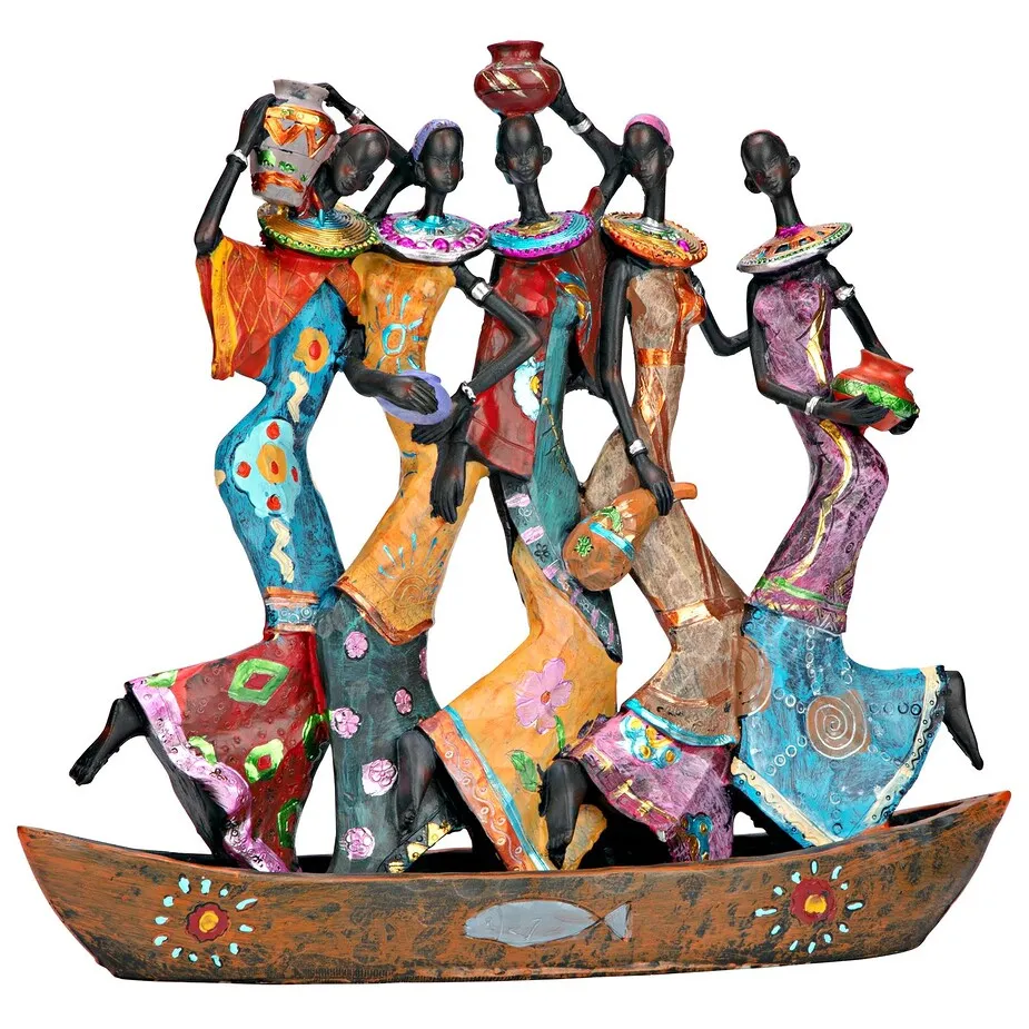 The Maiden Water Carriers of Ghana Sculpture