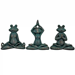 Relax, Renew and Ribbit Zen Garden Frog Statues