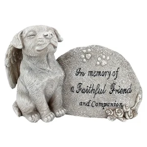 Forever in Our Hearts Memorial Dog Statue