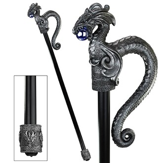 The Dragonsthorne Collection: Rampant Rogue Dragon Walking Stick