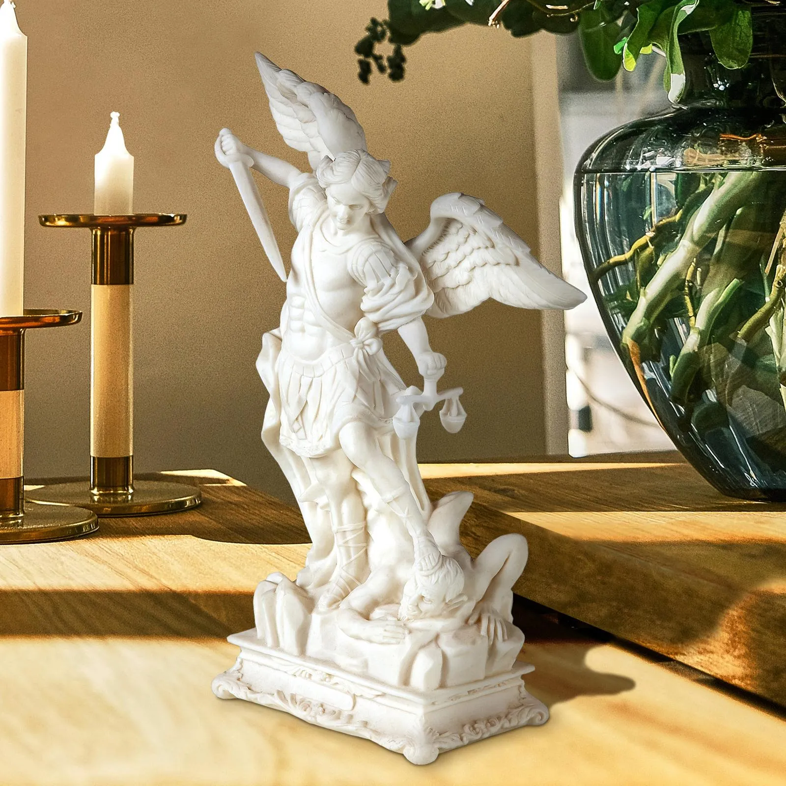 Saint Michael the Archangel Defeating the Devil Statue: Medium