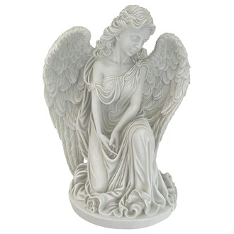 Quiet Countenance Praying Angel Garden Statue